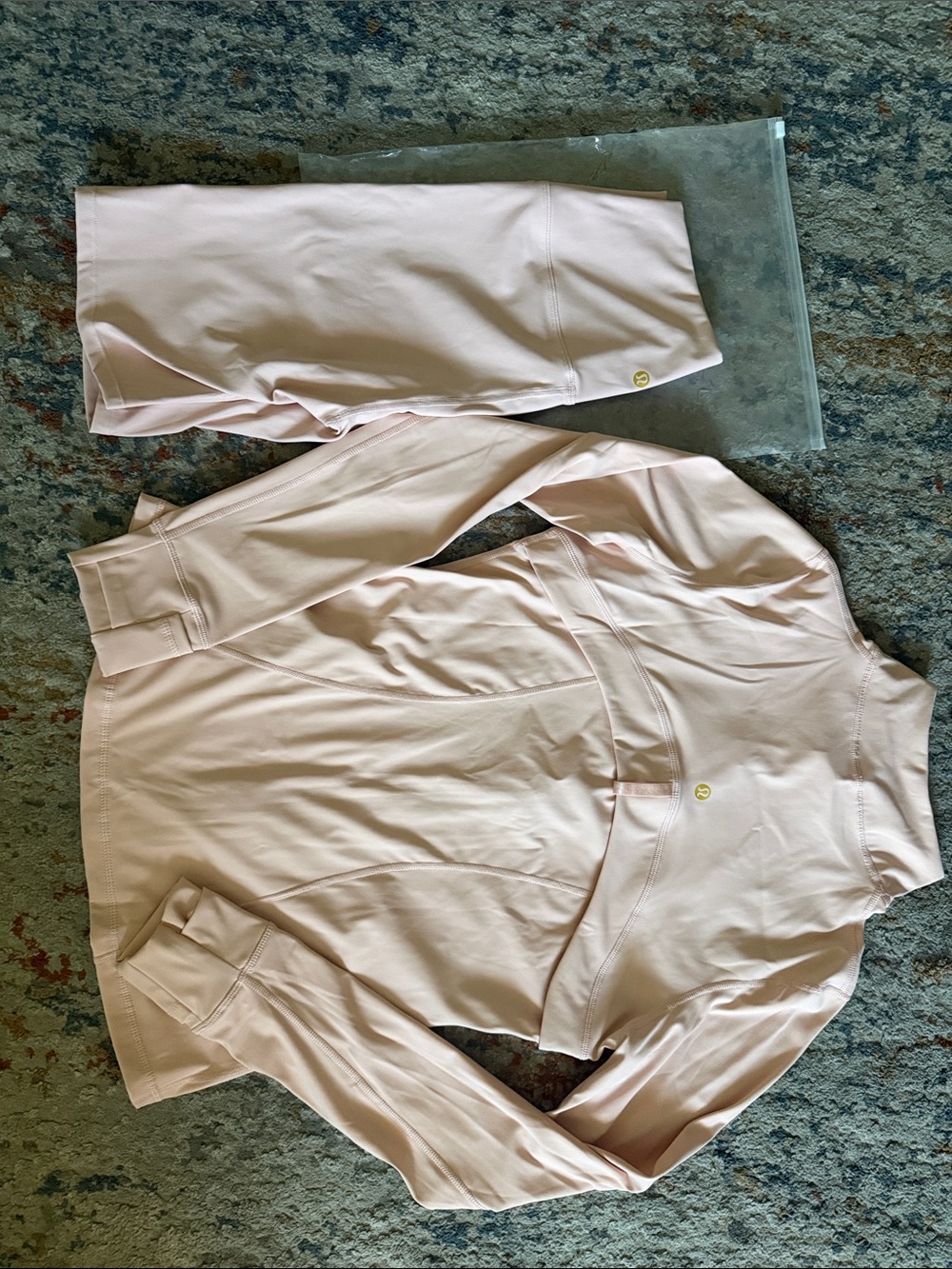Lululemon Light pink Zip-Up Jacket & Biker Shorts Set - Picture 8 of 11